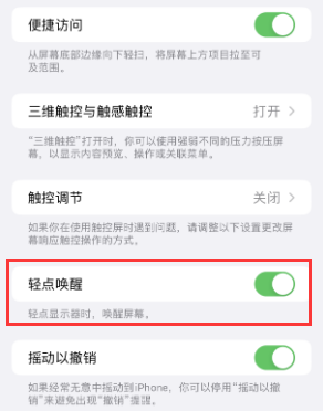 镇坪苹果授权维修站分享iPhone轻点无法唤醒怎么办 