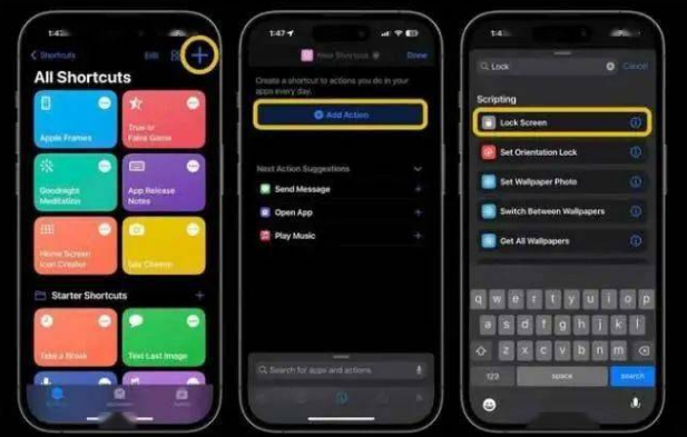 镇坪苹果14锁屏维修店分享iPhone14升级iOS16.4后如何创建锁屏快捷方式 